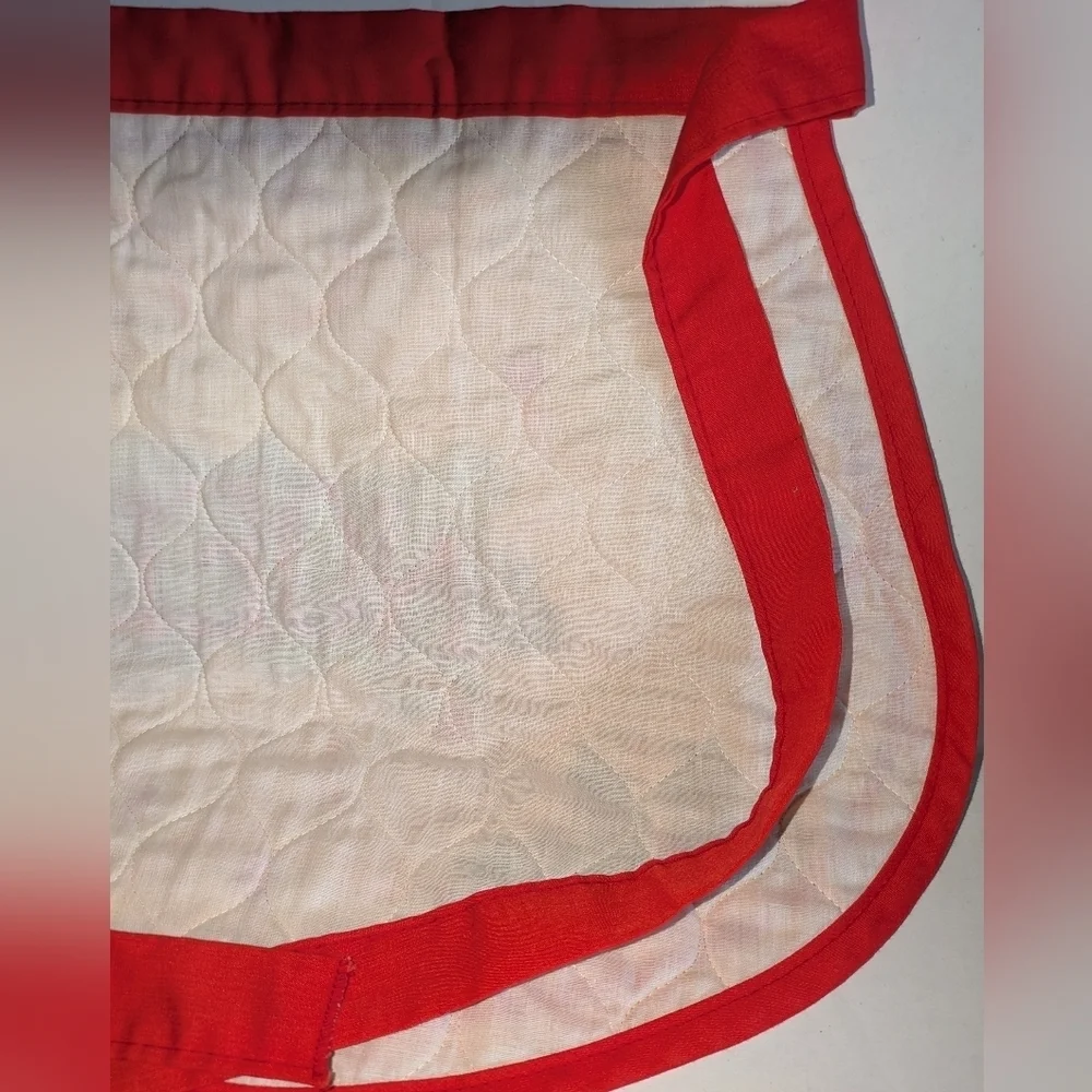 Vintage CSC Christmas Apron Quilted Adult. Noel Decor.
